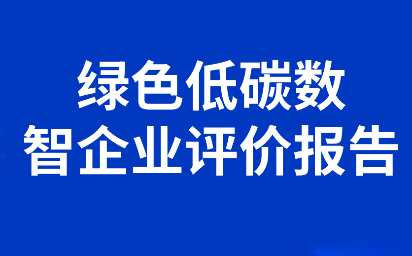 綠色低碳數智企業評價報告 綠色低碳數智企業評價報告